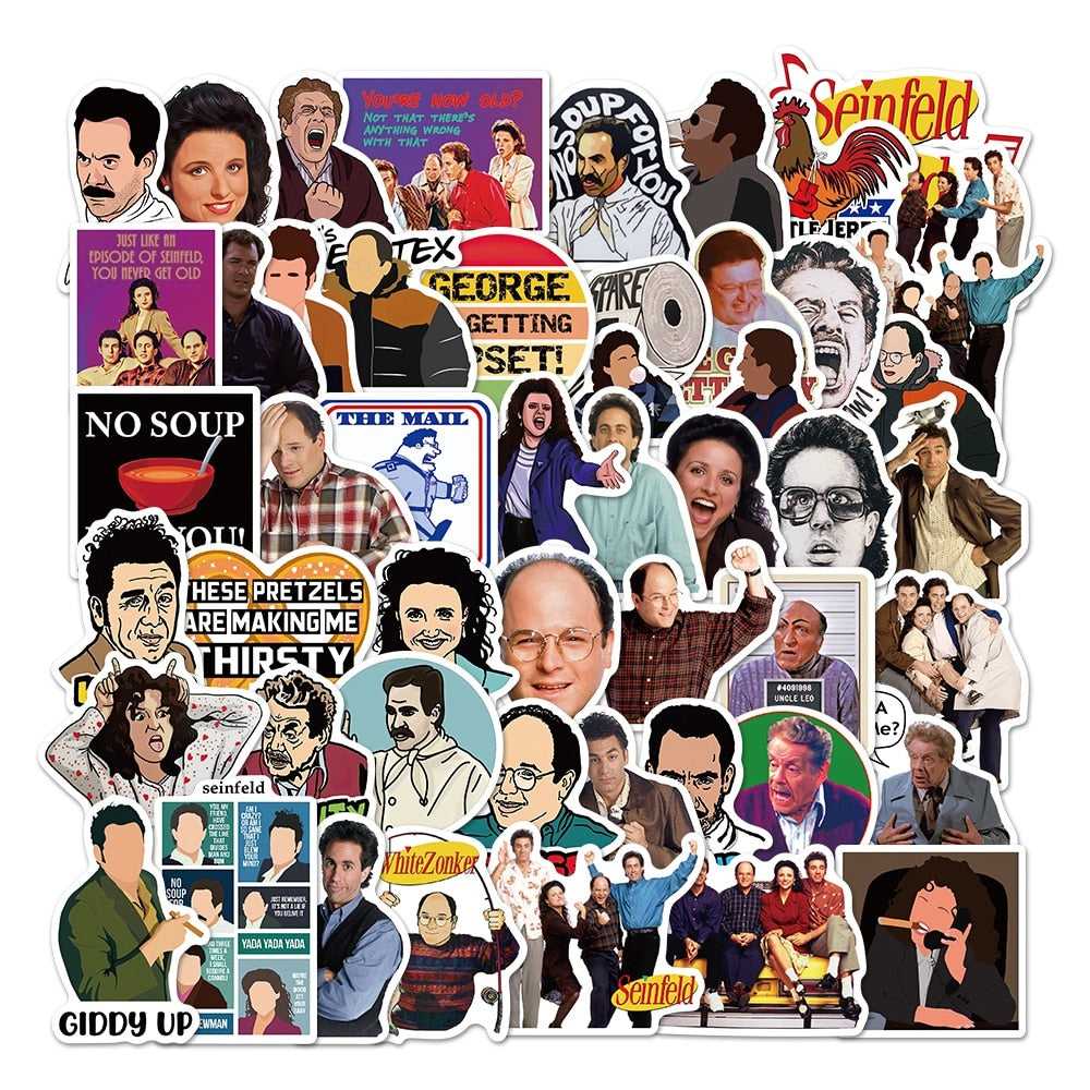 TV Show Seinfeld Stickers Pack | Famous Bundle Stickers | Waterproof Bundle Stickers