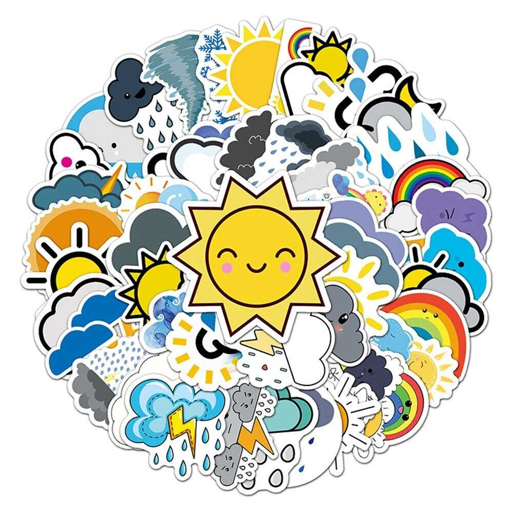 Weather Children Stickers Pack | Famous Bundle Stickers | Waterproof Bundle Stickers