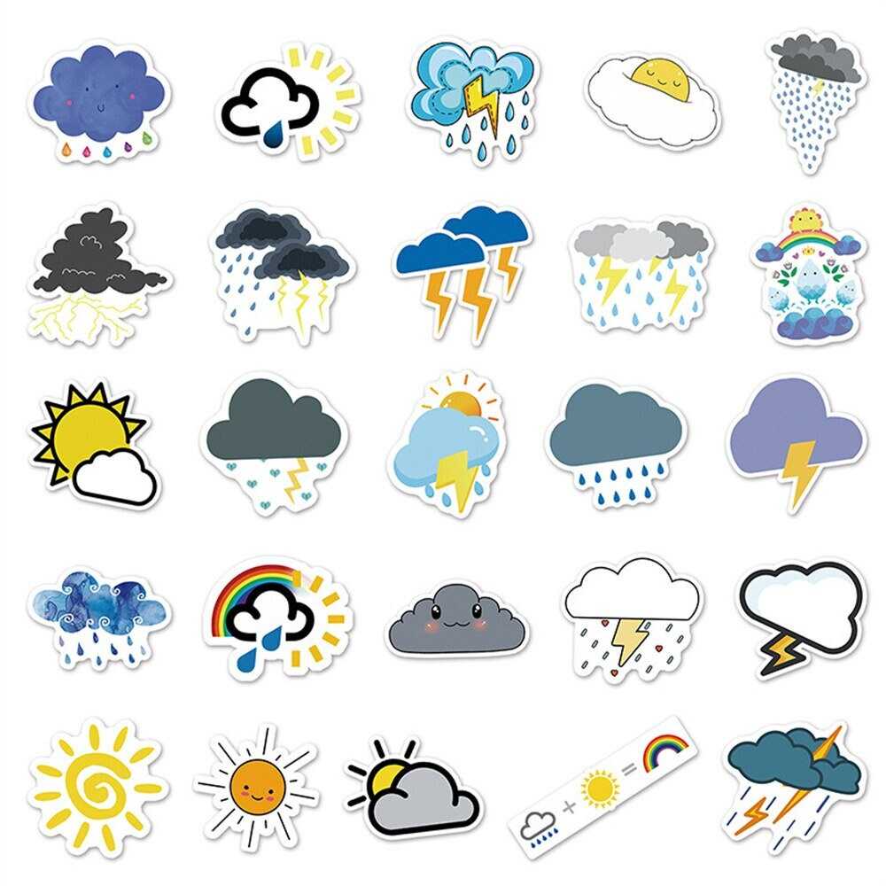 Weather Children Stickers Pack | Famous Bundle Stickers | Waterproof Bundle Stickers