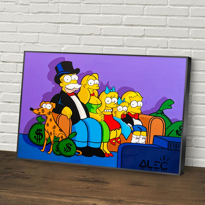 Affiche Simpsons : Obtenez vos sacs d'argent ici !