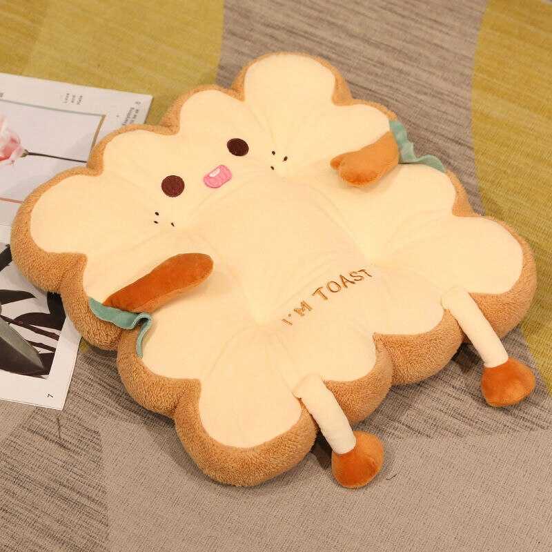 40cm Simulation Bread Toast Seat Cushion | Stuffed Memory Foam Sliced Bread Food Pillow for Chair