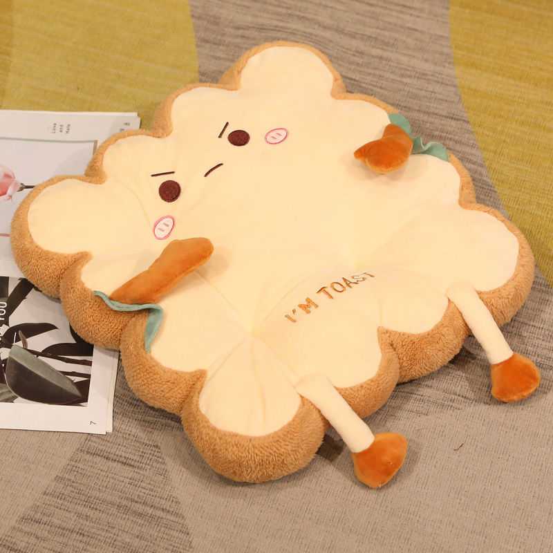 40cm Simulation Bread Toast Seat Cushion | Stuffed Memory Foam Sliced Bread Food Pillow for Chair