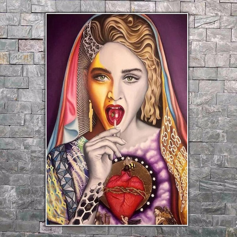 Art de pared en lienzo de la cantante Madonna