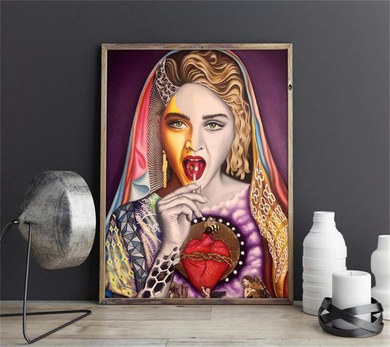 Art de pared en lienzo de la cantante Madonna