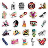 Skateboard Sports 50 Stickers Pack | Famous Bundle Stickers | Waterproof Bundle Stickers