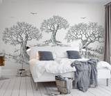 Sketchy Trees Wallpaper Murals Transform Your Space