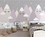 Sleeping Mountains Nursery Wallpaper