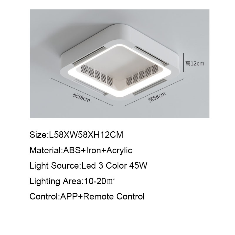 Ventilateur de plafond intelligent avec lumière LED : efficace et moderne