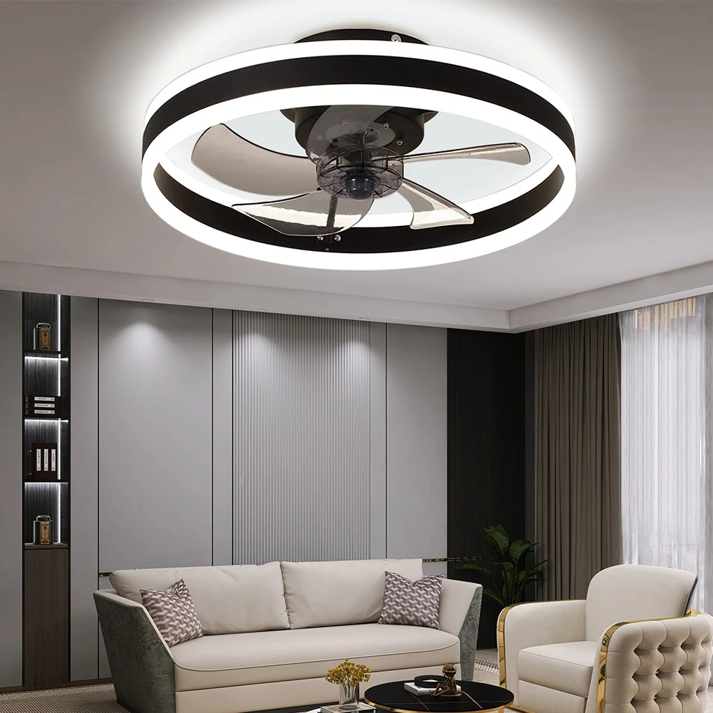 Smart LED Quiet Ceiling Fan Light 6-Speed