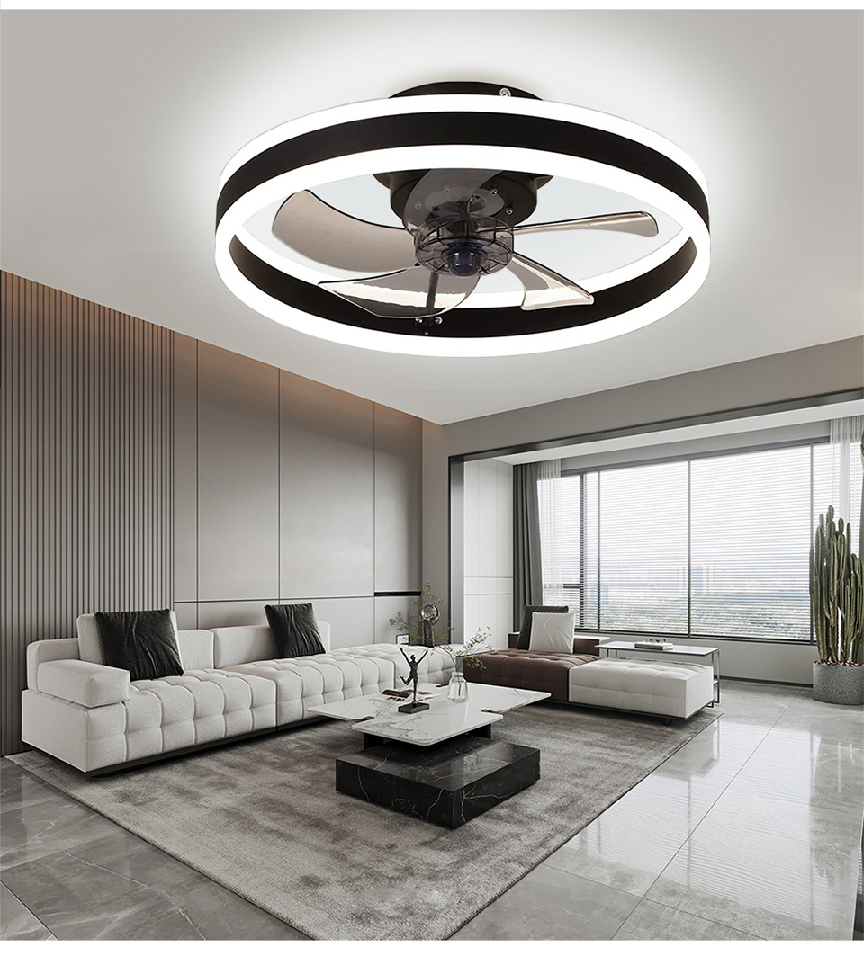 Smart LED Quiet Ceiling Fan Light 6-Speed