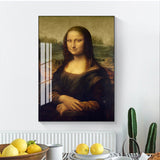 Leinwand-Wandkunst „Lächeln der Mona Lisa“.