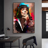 Smoking Woman Canvas Wall Art – Elegant Artwork