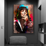 Smoking Woman Canvas Wall Art – Elegant Artwork