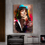 Smoking Woman Canvas Wall Art – Elegant Artwork