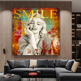 Smoky Smile: Marilyn Poster - Mesmerizing Iconic Art