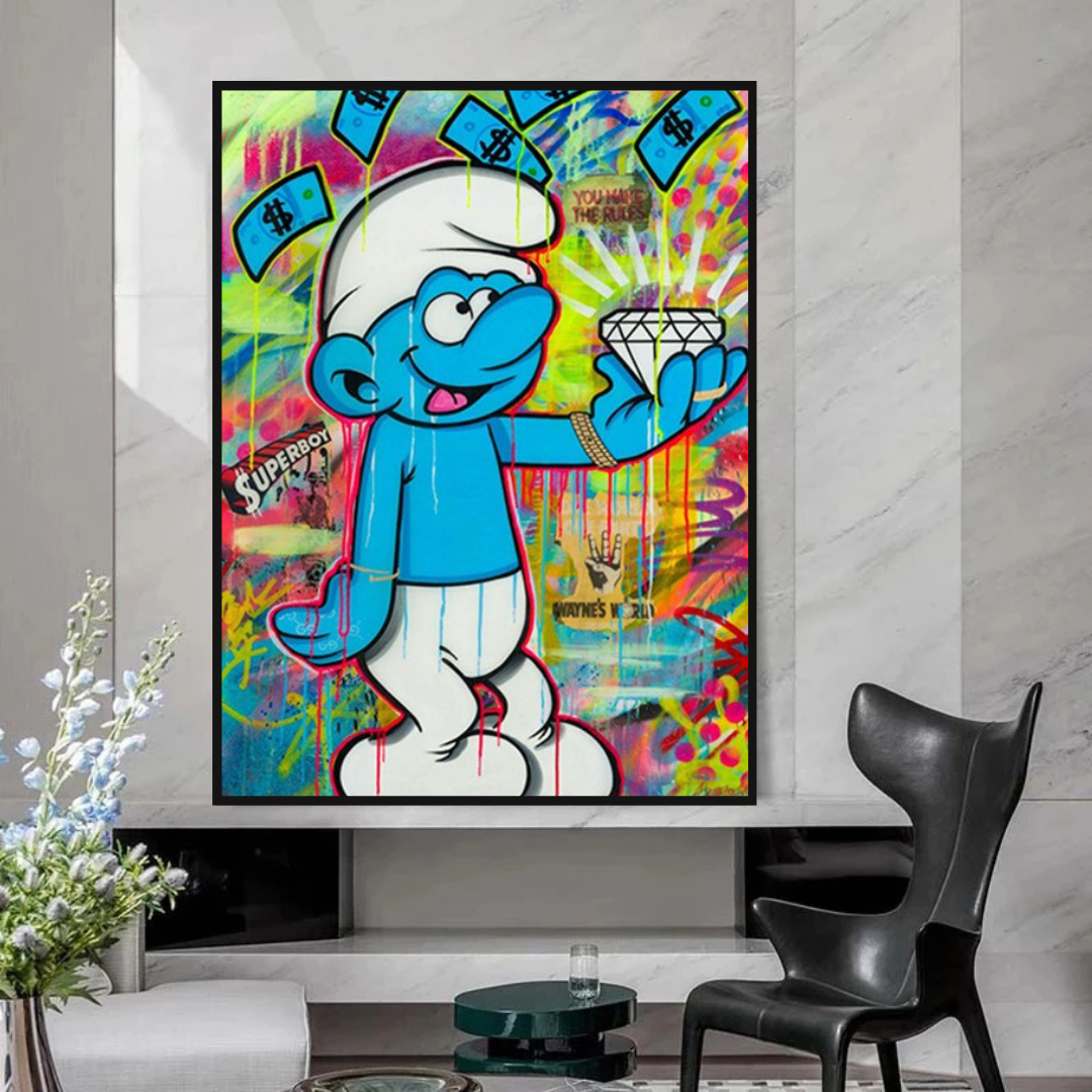 Smurfie DiamondCanvas Wandbehang Kunst