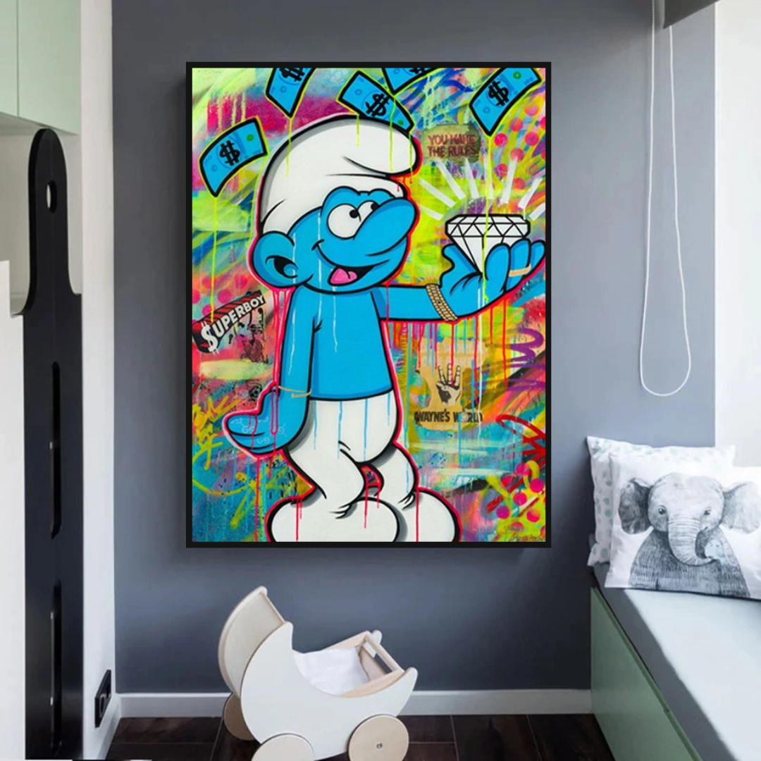 Smurfie DiamondCanvas Wall Hanging Art