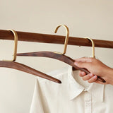 Solid Walnut Wood & Brass High-grade Hangers
