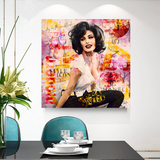 Sophia Loren „Get Wild“ Leinwand-Wandkunst für Wohnzimmer, Büro und Geschenk: