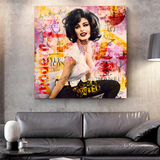 Sophia Loren „Get Wild“ Leinwand-Wandkunst für Wohnzimmer, Büro und Geschenk: