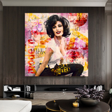 Sophia Loren "Get Wild" Art mural sur toile pour salon, bureau et cadeau :