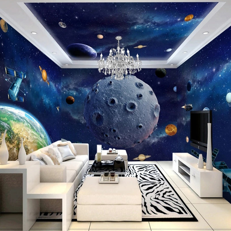 Space Adventure: It's Time to Go to Space Nursery Wallpaper