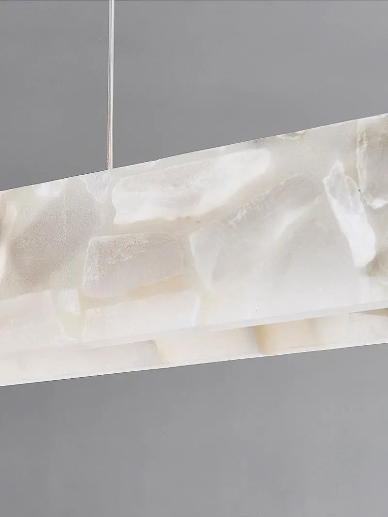 Lustre de salle à manger pour îlot de cuisine à LED en marbre espagnol