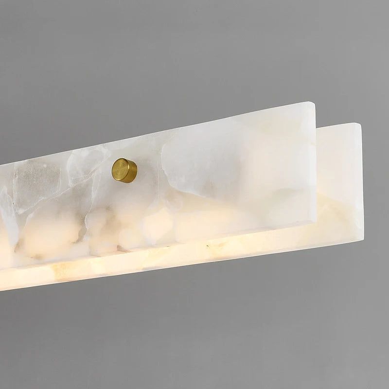 Lustre de salle à manger pour îlot de cuisine à LED en marbre espagnol