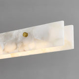 Lustre de salle à manger pour îlot de cuisine à LED en marbre espagnol