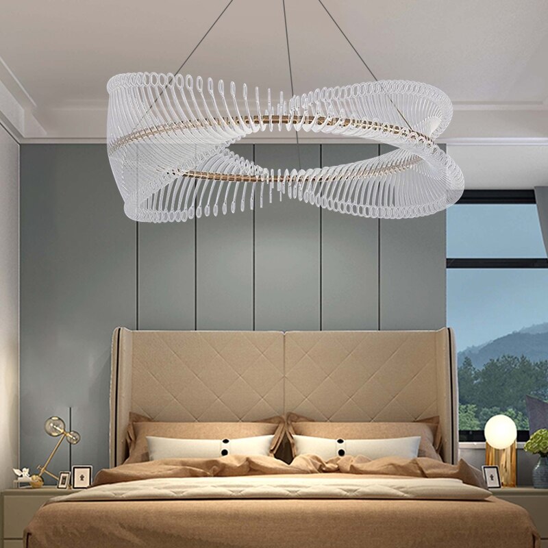 Spiral Acrylic Chandelier: Illuminate with Style