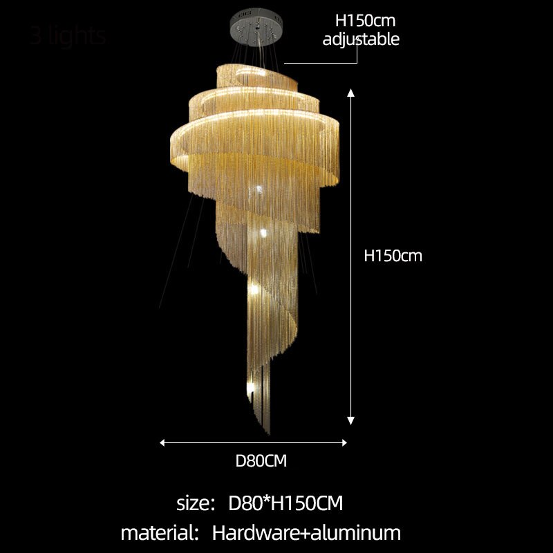 Chaîne de lustre en spirale : solution de qualité et polyvalente