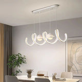 Spiral Rings LED Kitchen Island Chandelier