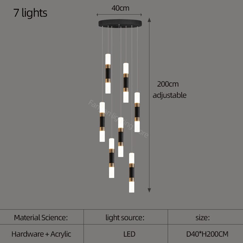 Lustre d'escalier - Illuminez avec un lustre en acrylique