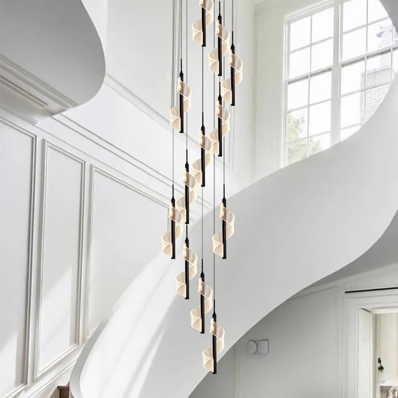 Staircase Spiral Chandelier: Illuminate with Elegance