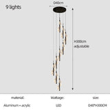 Lustre en spirale d'escalier : Illuminez avec élégance