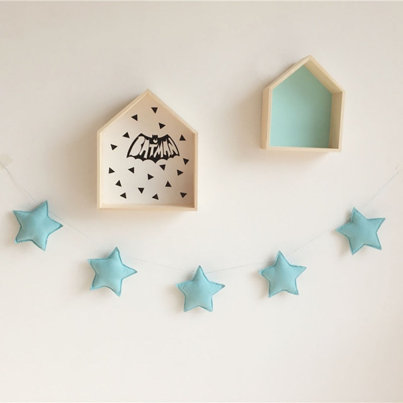 Stars Garland Soft Padded Room Wall Decoration | Nursery Star String Kids Room