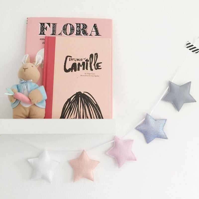 Stars Garland Soft Padded Room Wall Decoration | Nursery Star String Kids Room