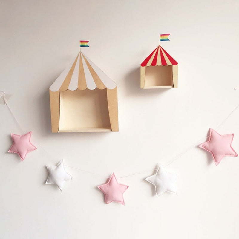 Stars Garland Soft Padded Room Wall Decoration | Nursery Star String Kids Room