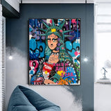 Statue Of Liberty Graffiti Canvas Wall Art