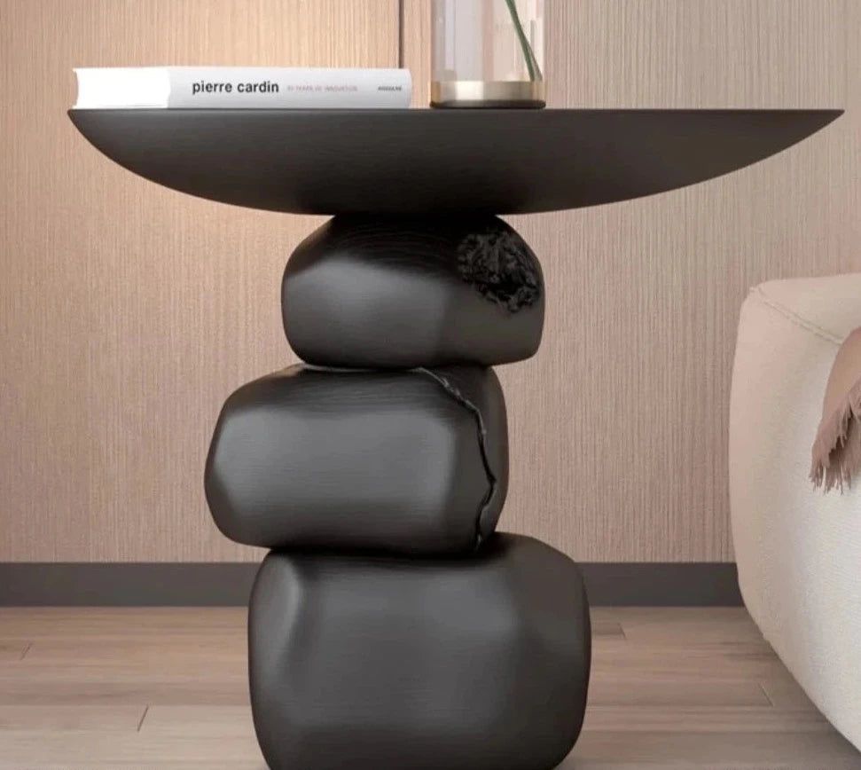 Stones Art Rock Side Table