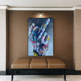 Street Art Middle Finger Gesture Canvas Wall Art