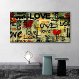 Street Art of Love Canvas Wall Art