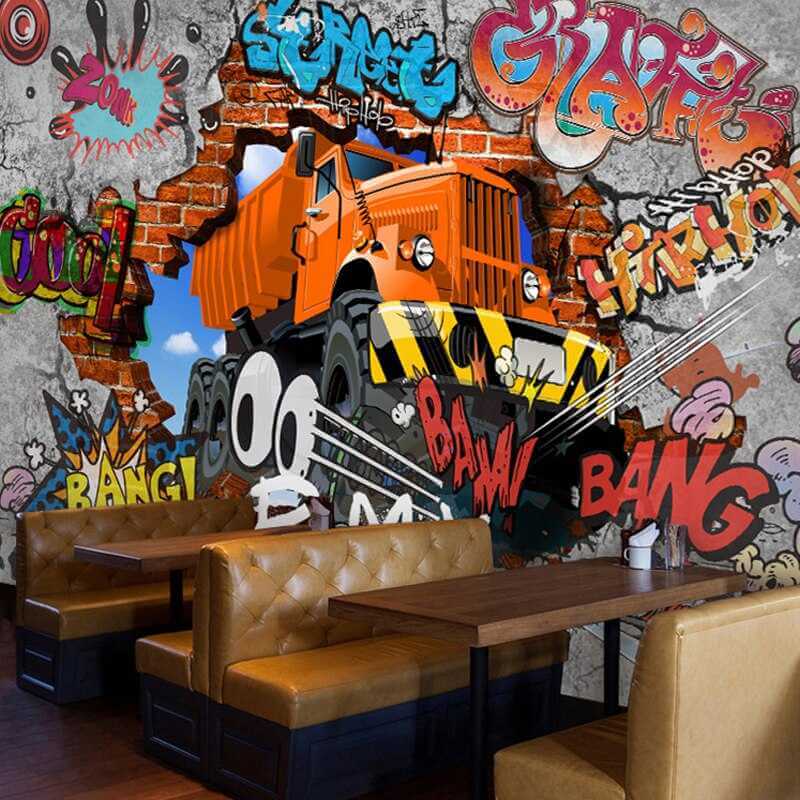 Street Racing Adventure 3D Graffiti Wallpaper