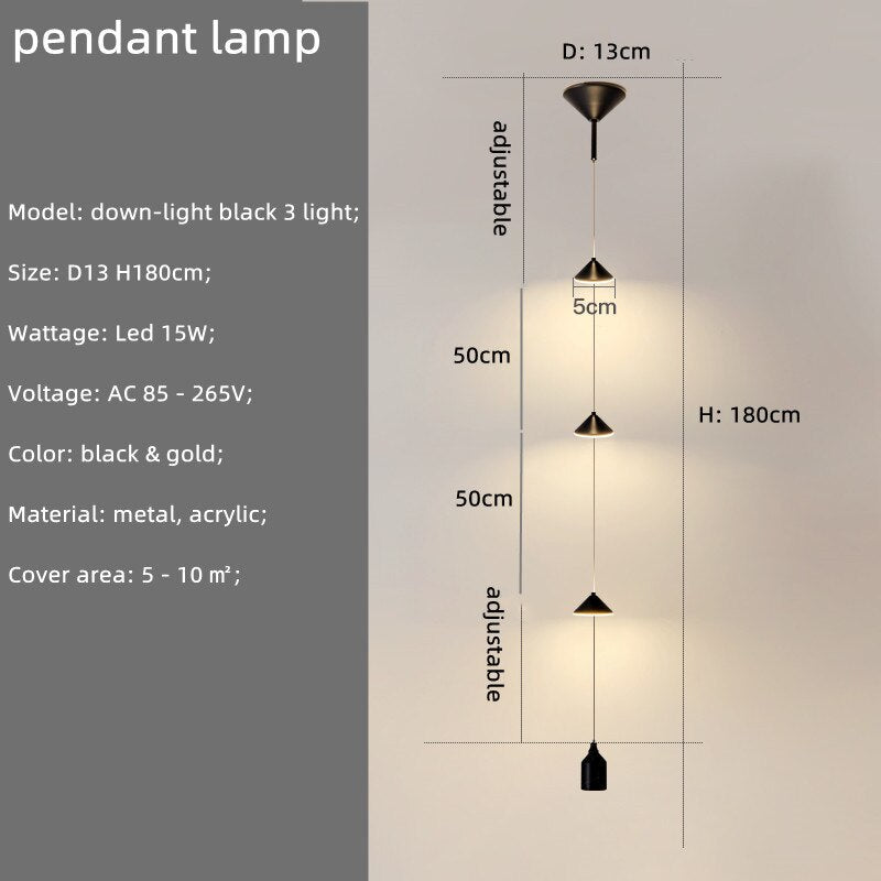 Verstellbare LED-Stehlampe String für den Nachttisch