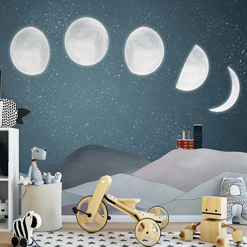 Sunrise to Sunset: Moon Timings Nursery Wallpaper