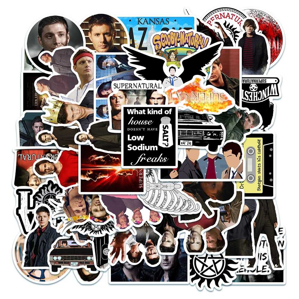 TV Series Supernatural Stickers Pack | Famous Bundle Stickers | Waterproof Bundle Stickers