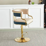 Swivel Leather Bar Stools Height Adjustable Kitchen Counter Stools