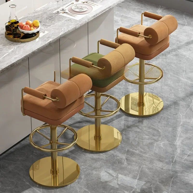Chaises de bar minimalistes pivotantes pour comptoir d'îlot de cuisine