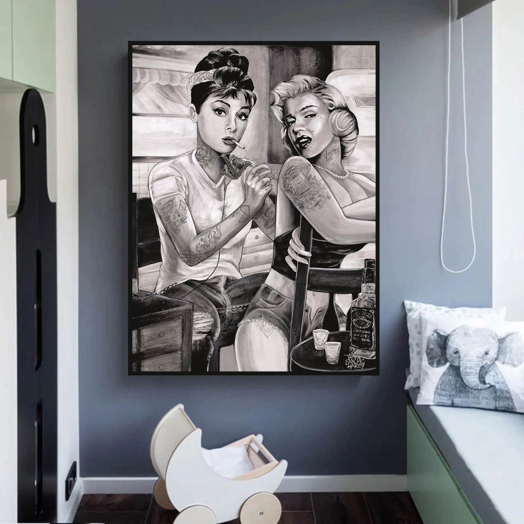 Classique du tatouage - Audrey Hepburn et Marilyn Art