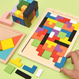Jeu de société Tetris Puzzle en bois
